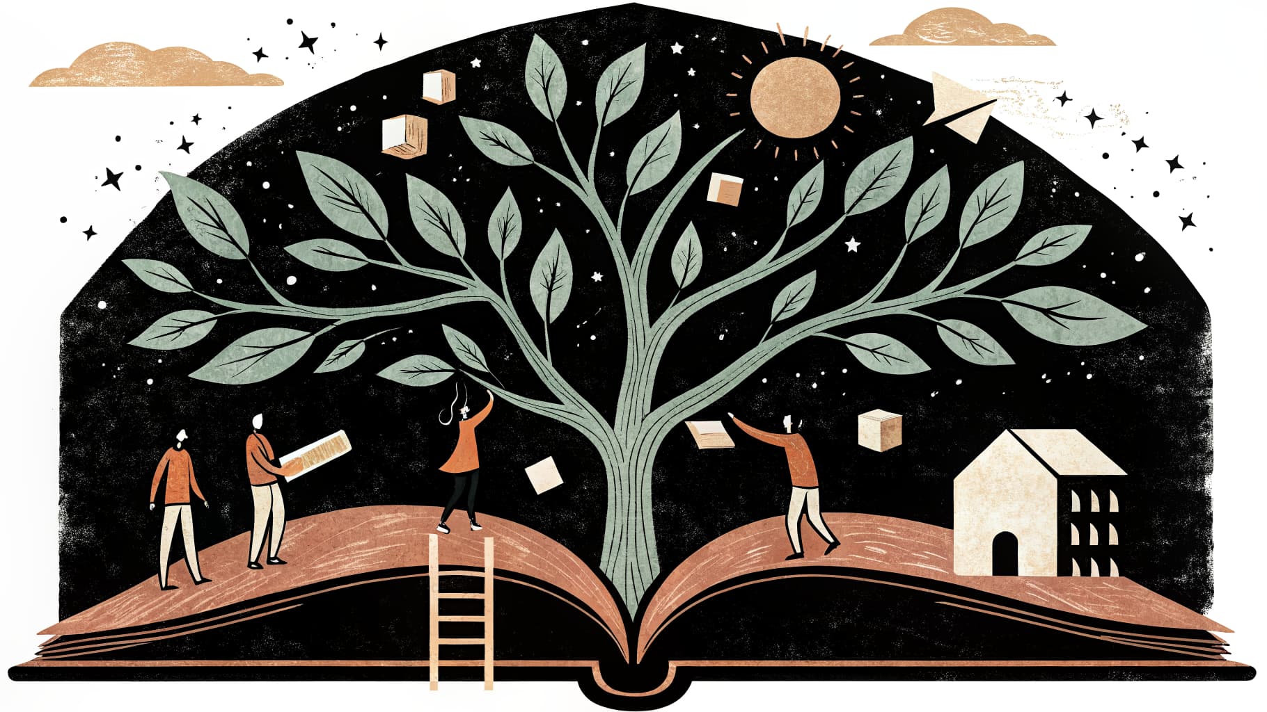 Un enseignant accompagne un élève en situation de handicap dans une salle de classe lumineuse avec d'autres élèves en activité.