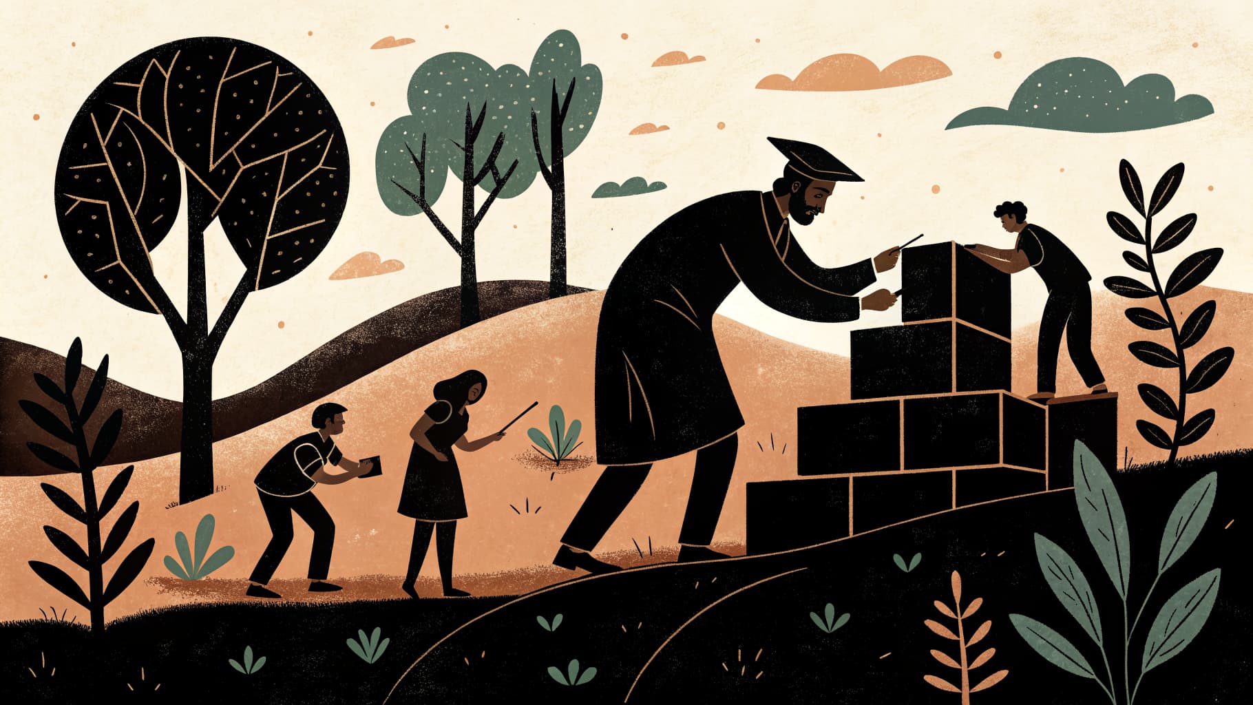 Docente de educación especial y estudiante trabajando juntos en materiales accesibles en un aula inclusiva bajo el marco de la Nueva Escuela Mexicana