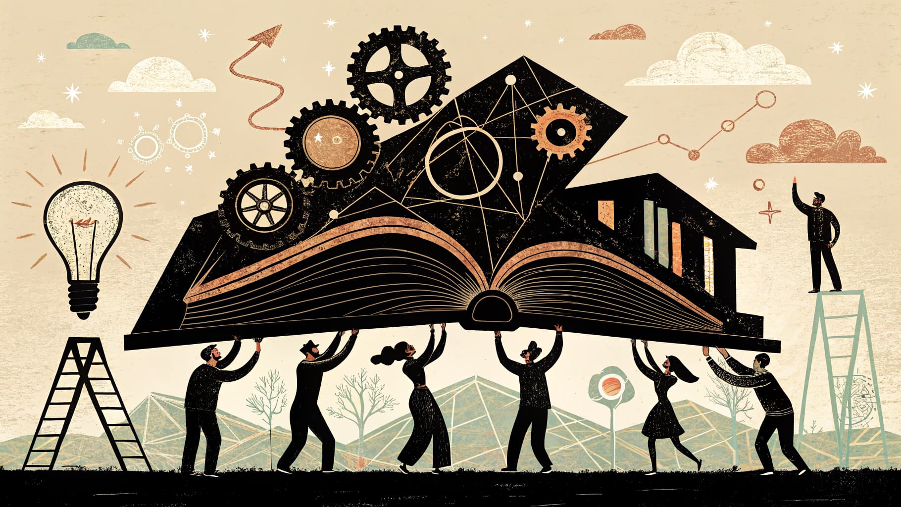 Élèves en cycle 4 travaillant en groupe sur un projet interdisciplinaire en salle de classe