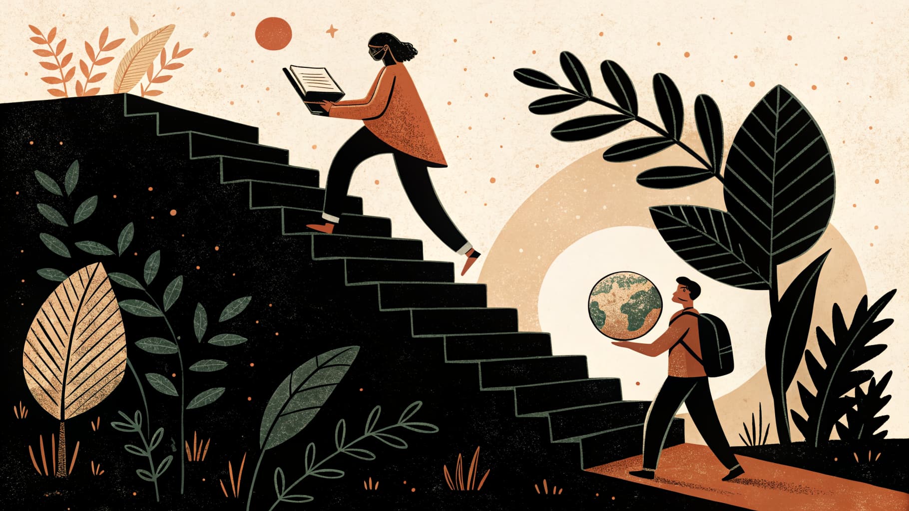 Diverse K-12 students engaged in self-directed work across flexible learning stations in a modern classroom