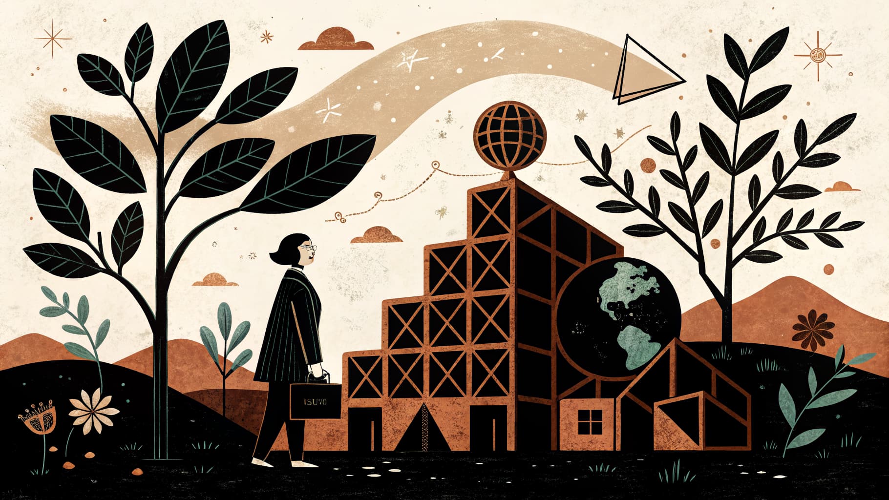 Docente revisando su programación didáctica LOMLOE sobre una mesa con materiales curriculares