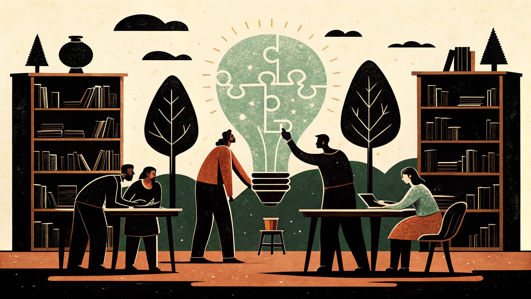 Estudiantes mexicanos trabajando en equipos cooperativos en un aula de primaria con roles asignados