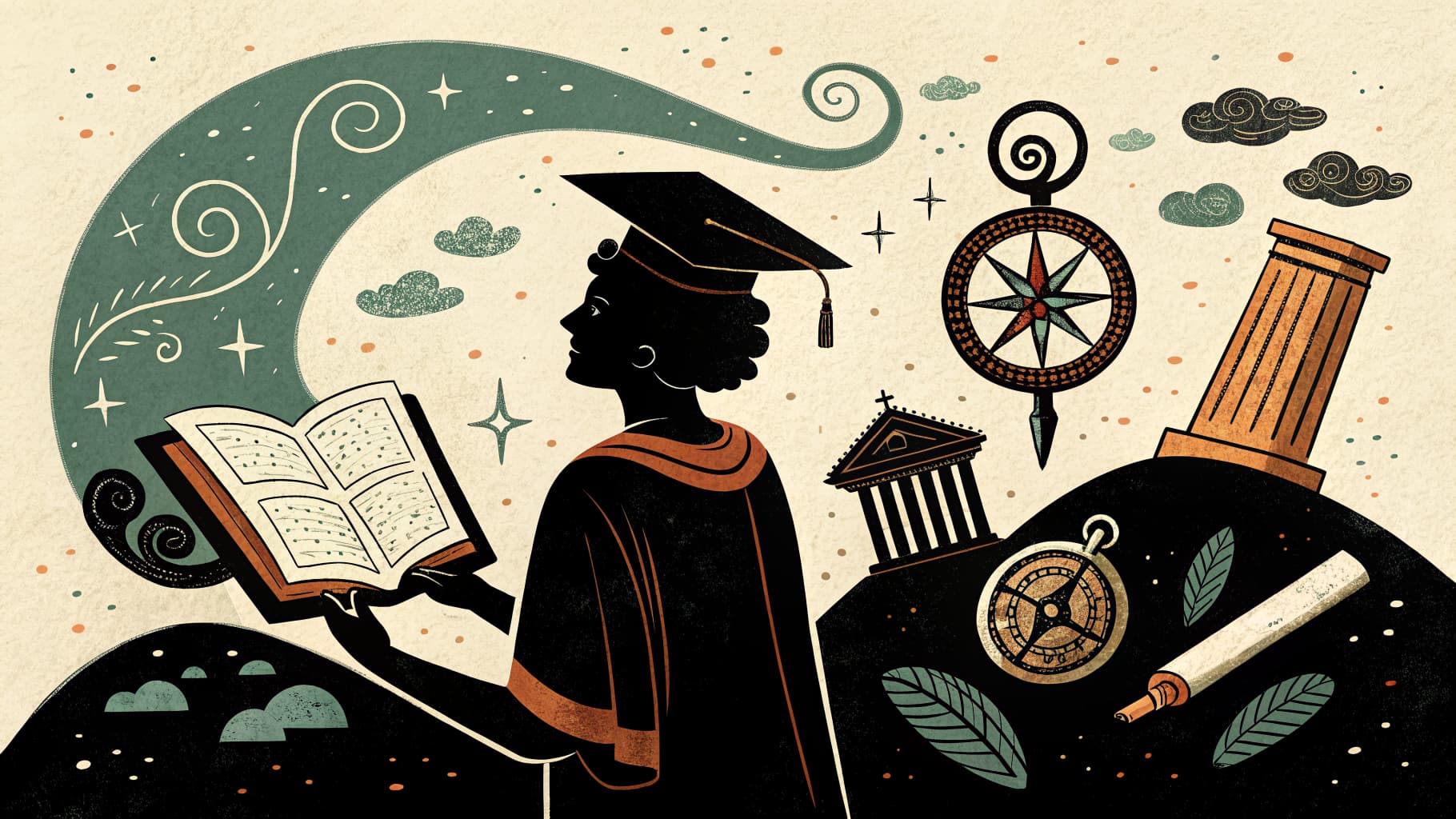 Professora de história do Ensino Fundamental II mediando debate com alunos que analisam documentos históricos e mapas em sala de aula