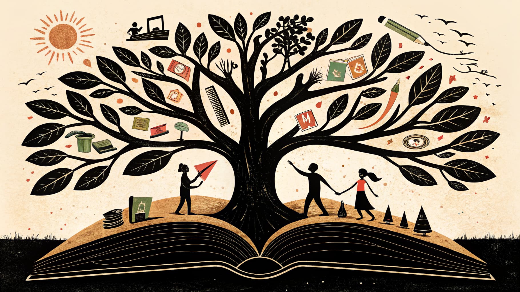 A CBSE teacher reviewing student assessment portfolios with a class in the background, representing the continuous and comprehensive evaluation framework