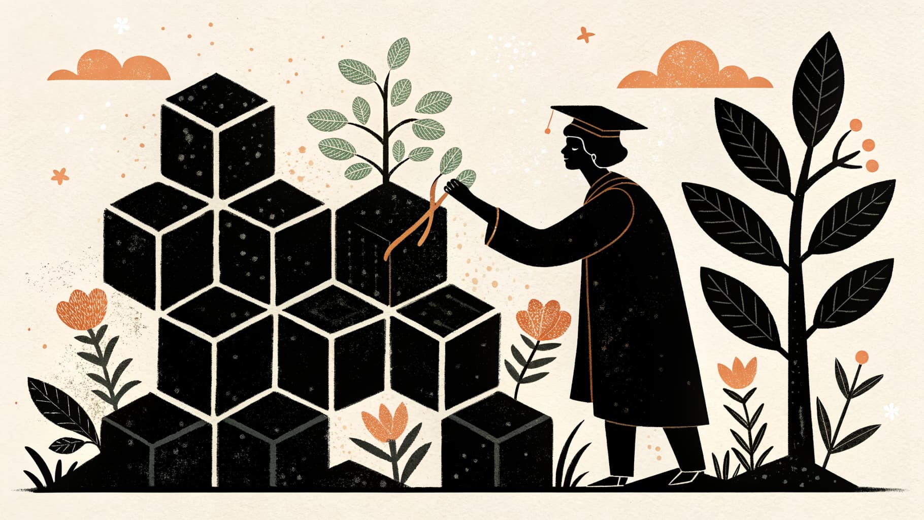 Docente español revisando su programación didáctica LOMLOE en un cuaderno junto a su portátil