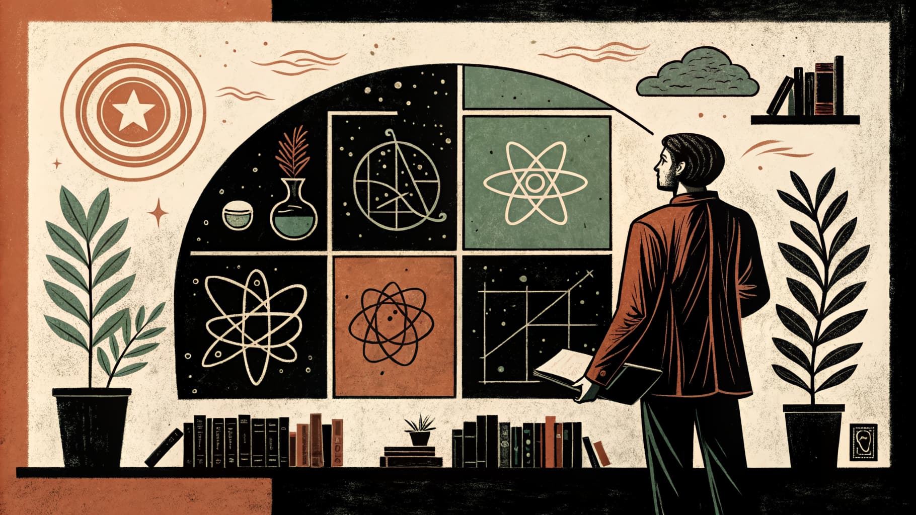 A teacher writing a quick lesson plan on a notepad before class begins