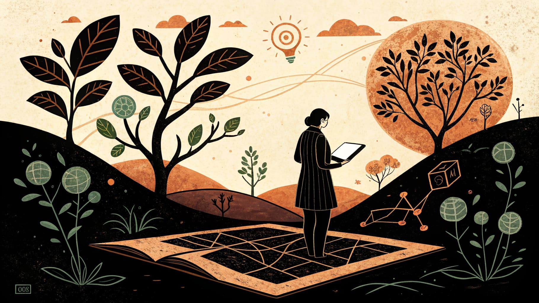 Professor utilizando inteligência artificial no computador para planejar aulas