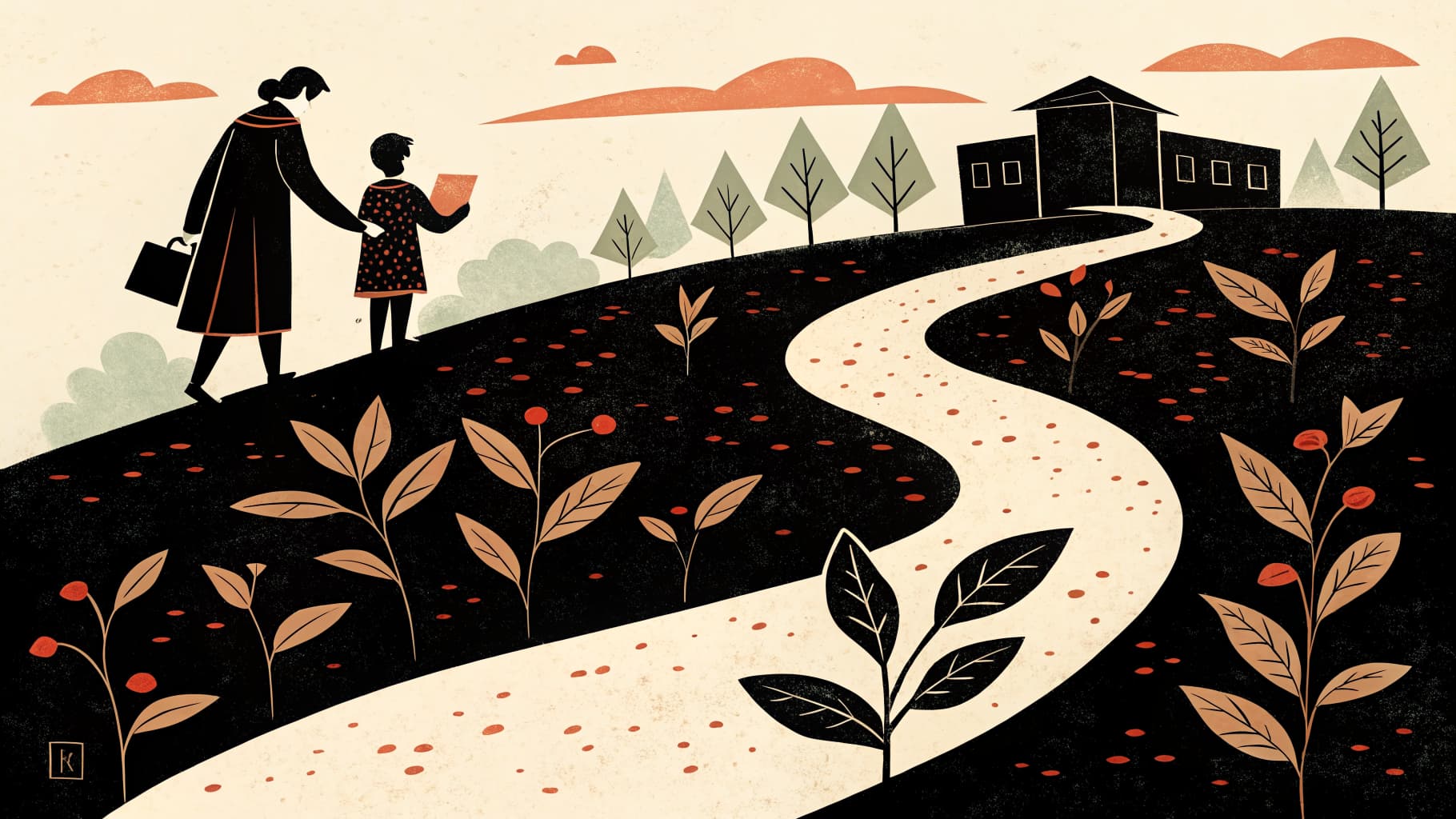 Docente mexicana acompañando a estudiantes de primaria durante un proyecto comunitario en el aula