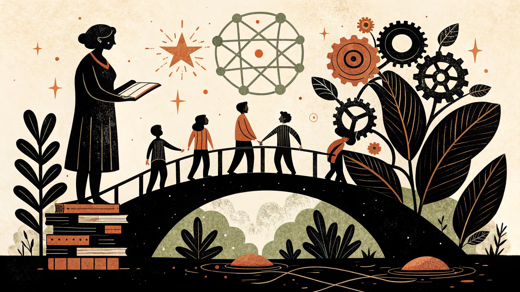 Estudiantes trabajando en grupo en un aula moderna aplicando metodologías activas en España