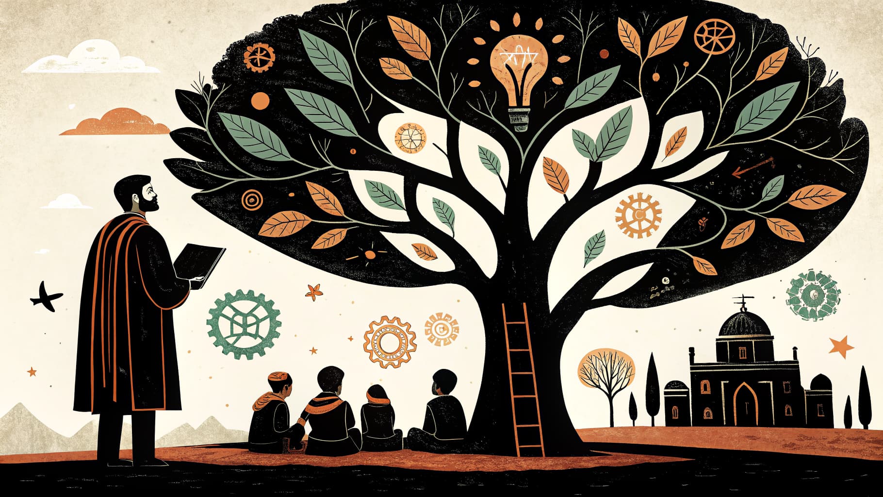 Indian K-12 classroom with students engaged in group learning activities aligned with outcome-based education principles