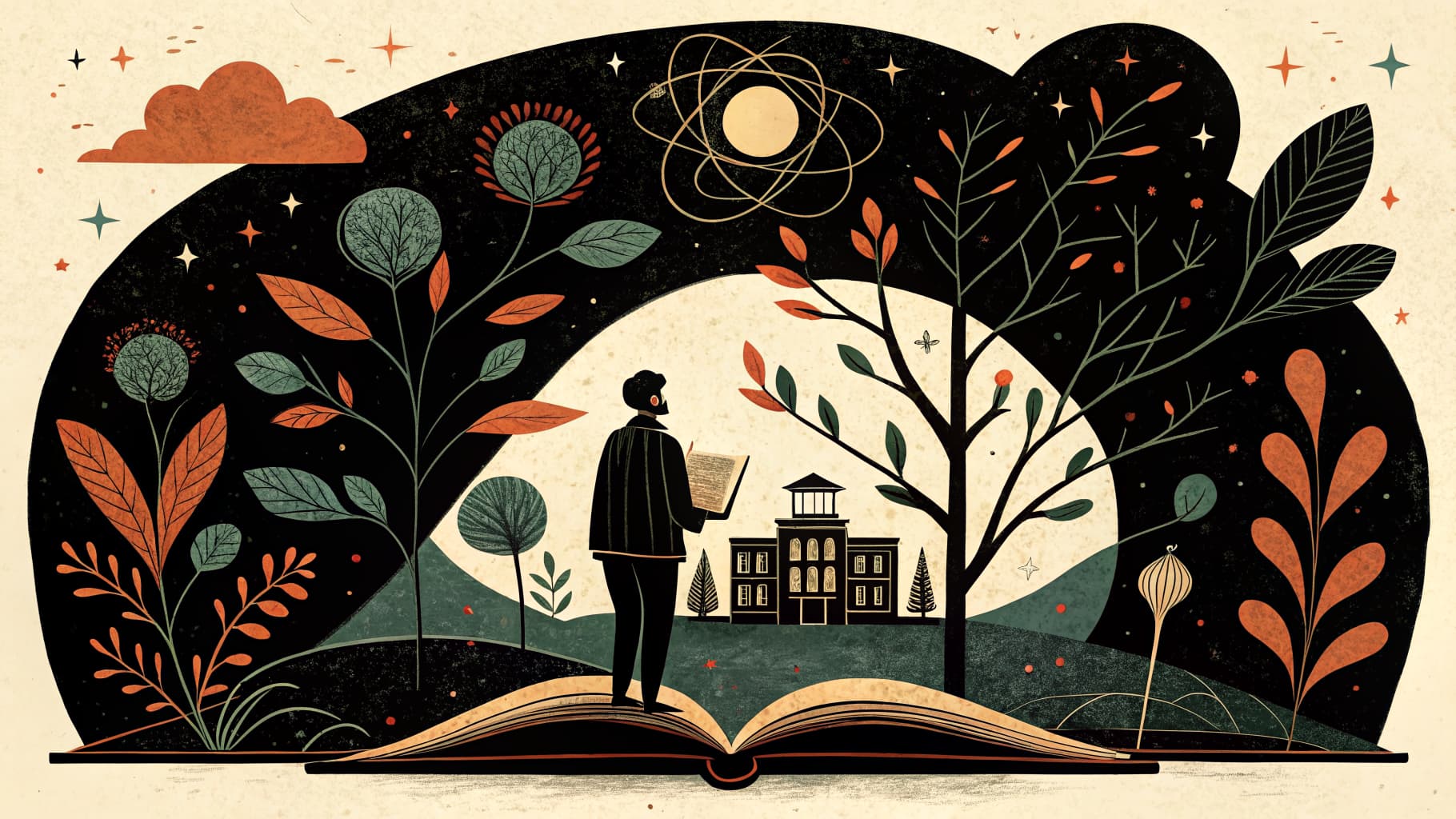 A student teacher writing a B.Ed lesson plan surrounded by NCERT textbooks and teaching learning materials