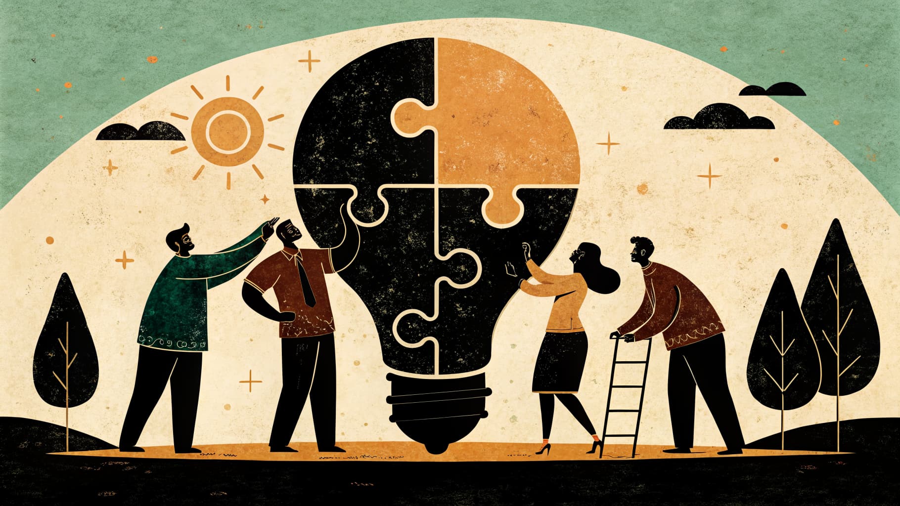 Schülerinnen und Schüler arbeiten strukturiert in kleinen Gruppen an Aufgaben im Klassenzimmer