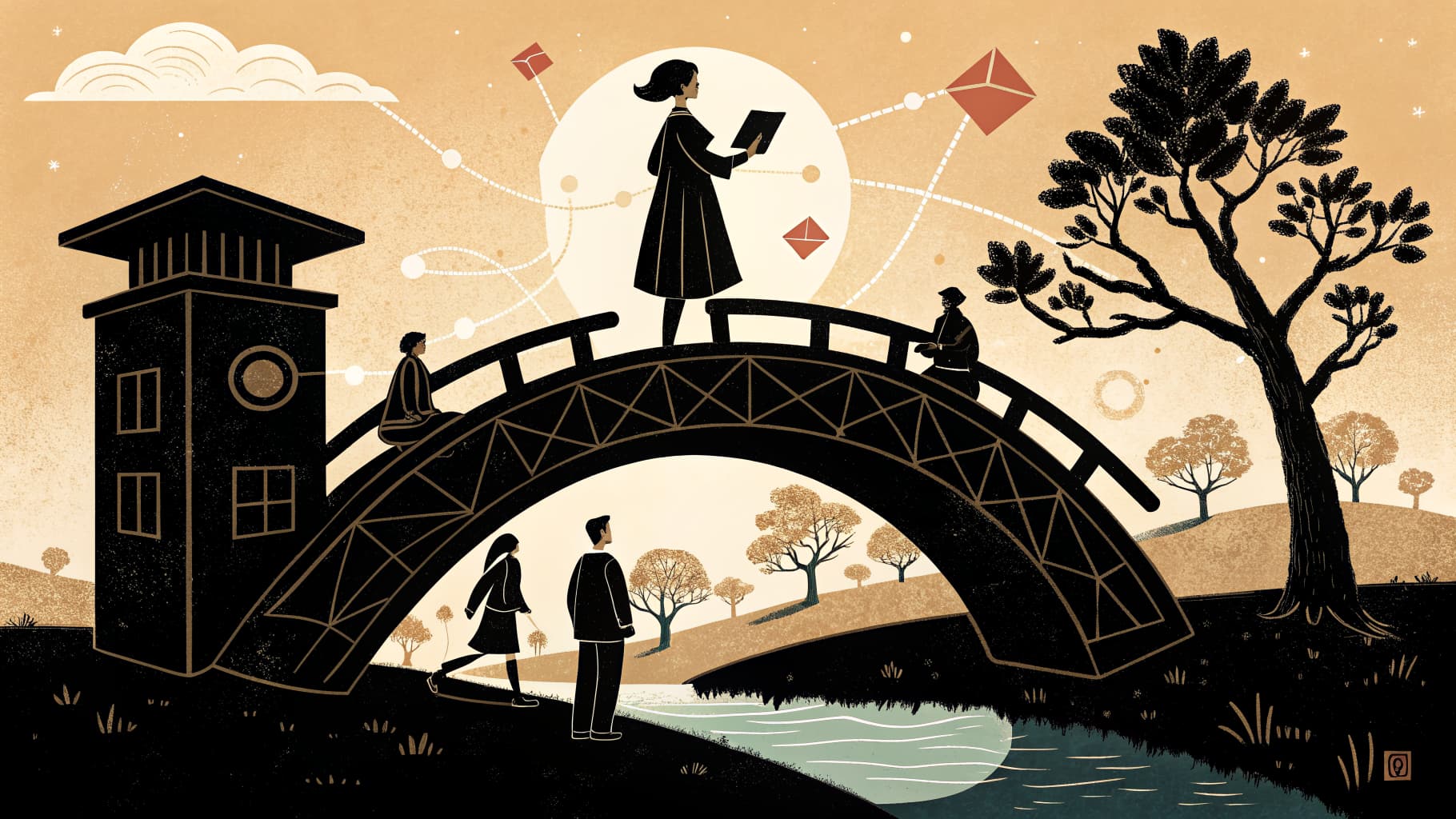 Lehrerin zeigt Schülerinnen und Schülern etwas auf einem Tablet im Klassenzimmer