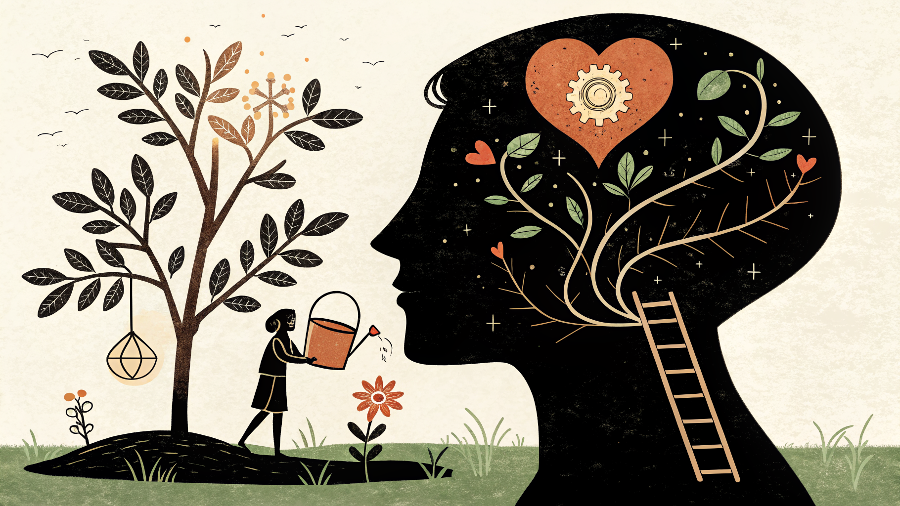 Alunos em uma sala de aula de K-12 escrevendo em diários e colaborando durante uma atividade de mentalidade de crescimento