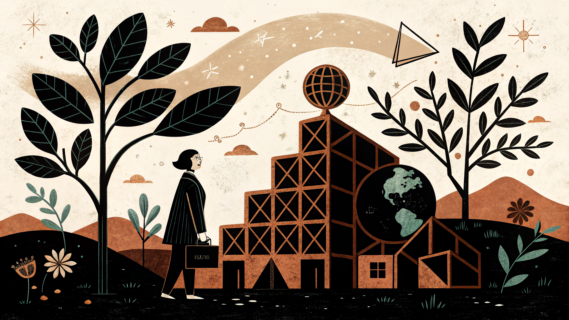 Docente revisando su programación didáctica LOMLOE sobre una mesa con materiales curriculares