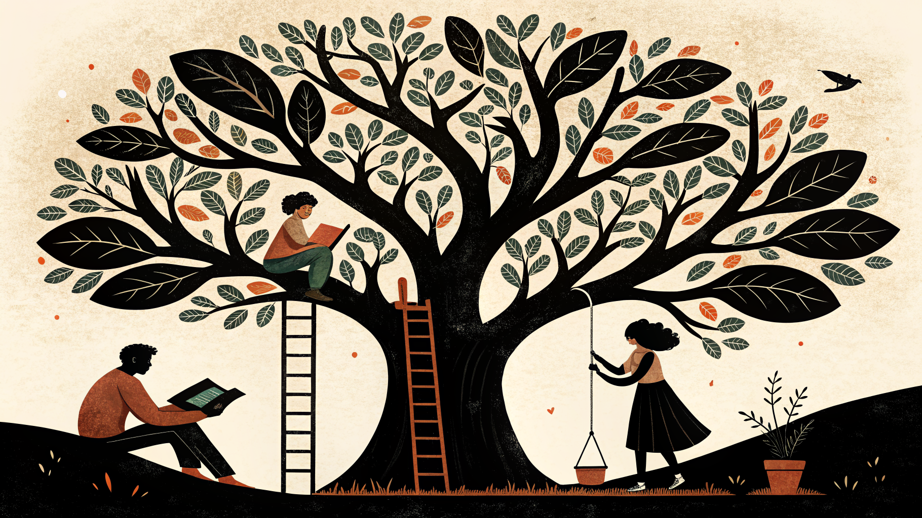 Lehrerin begleitet Schülerinnen und Schüler in einem inklusiven Klassenraum, die unterschiedliche Lernmaterialien auf verschiedenen Niveaustufen bearbeiten