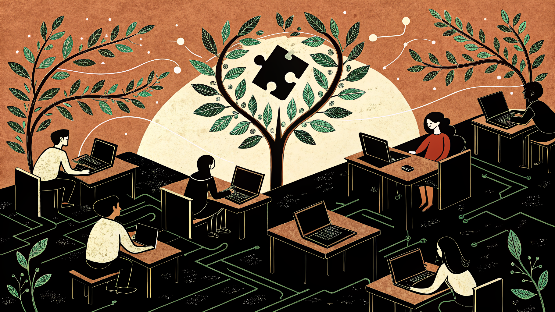 Docente curricolare e insegnante di sostegno collaborano con tablet e materiali differenziati in una classe inclusiva italiana