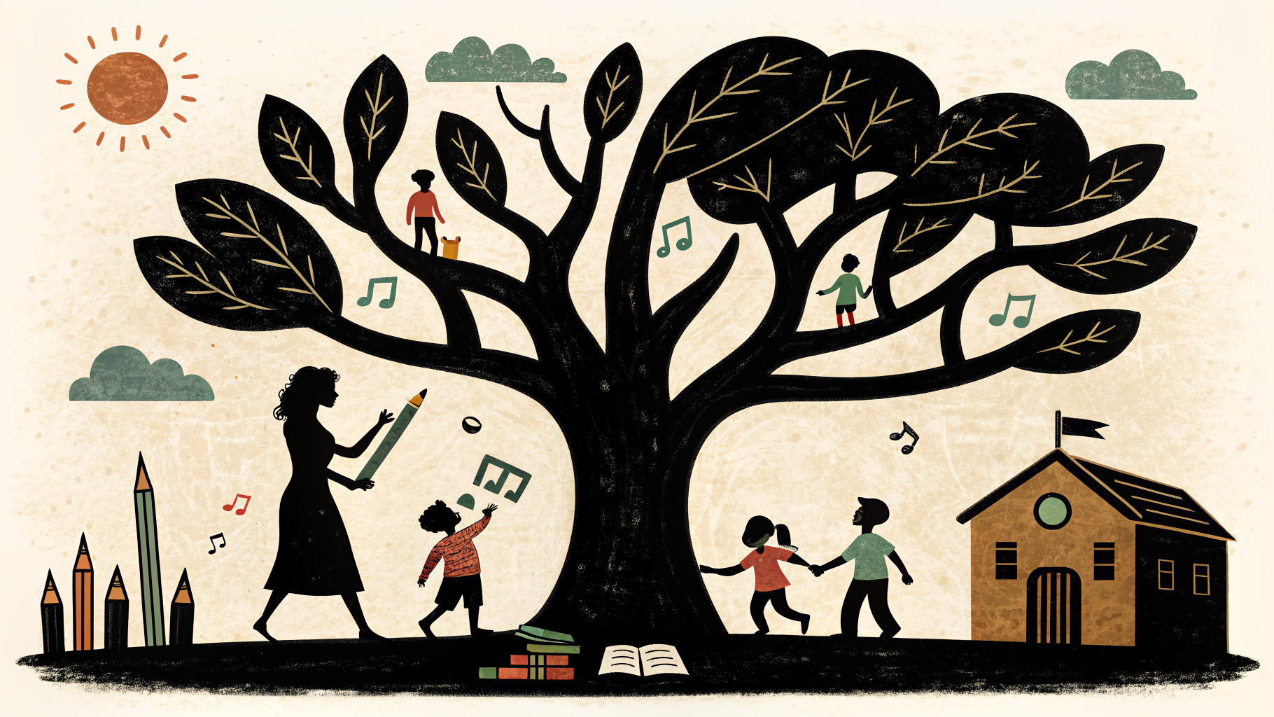 Enfants en classe maternelle explorant des matériaux lors d'une activité d'apprentissage par le jeu