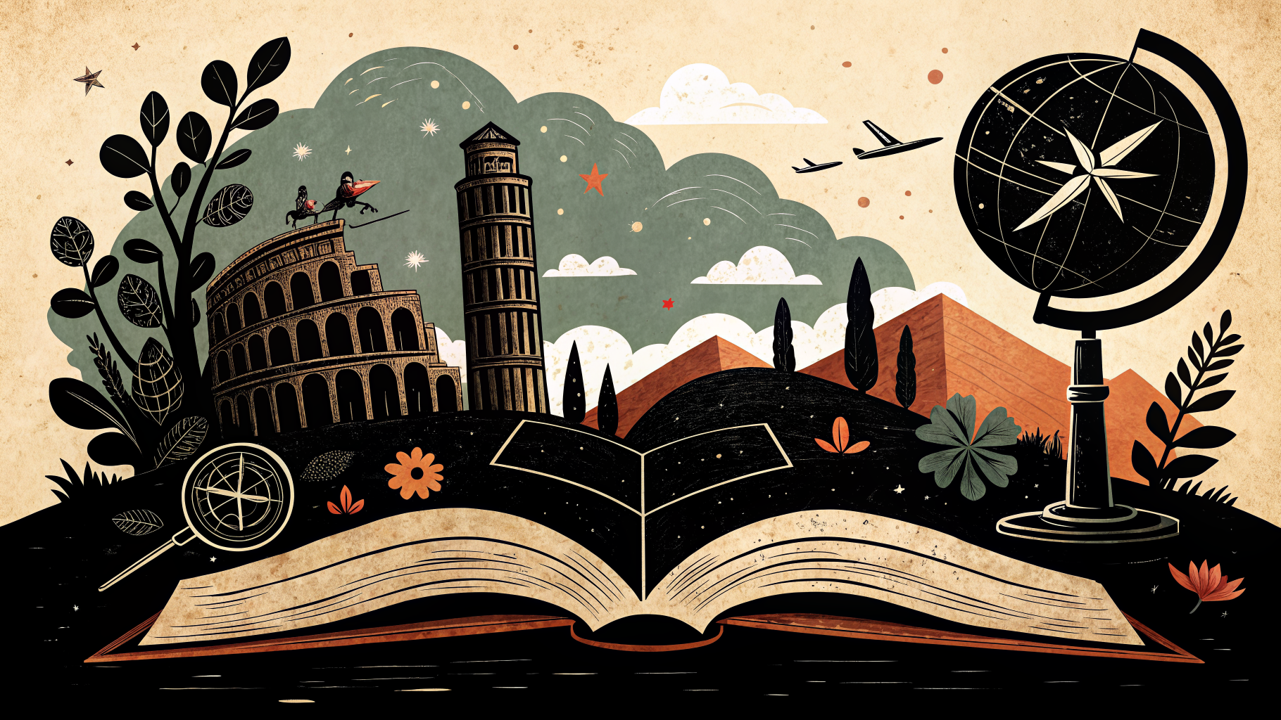 A K-12 classroom with students examining historical maps and primary source documents during a social studies lesson