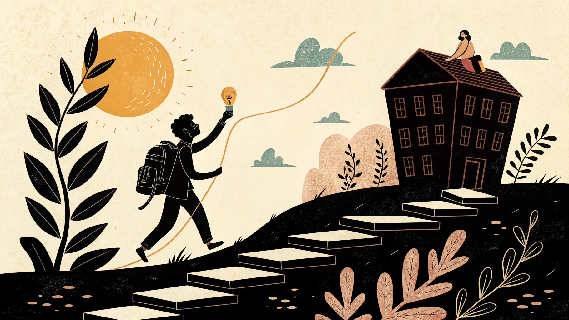 A teacher guiding a small group of students through a writing activity using graphic organizers on a classroom table