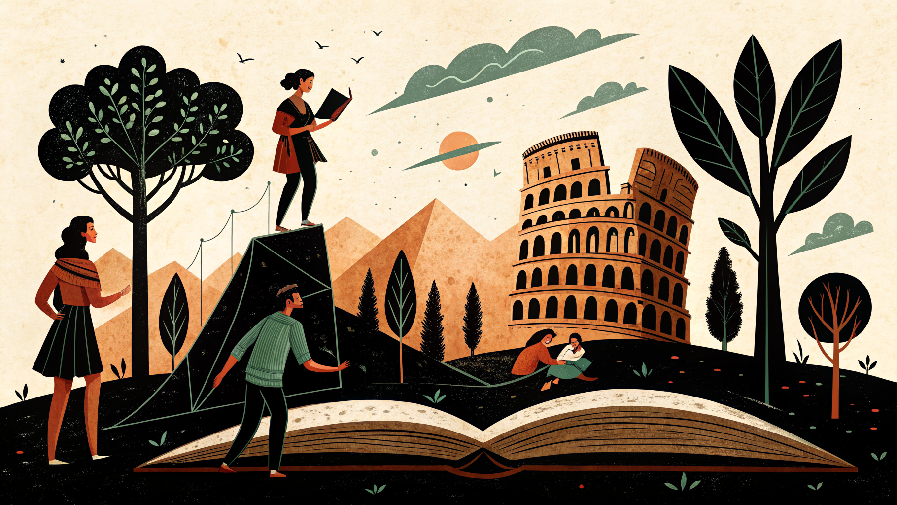 Professor do ensino médio sentado à mesa planejando aulas com caderno, laptop e materiais didáticos