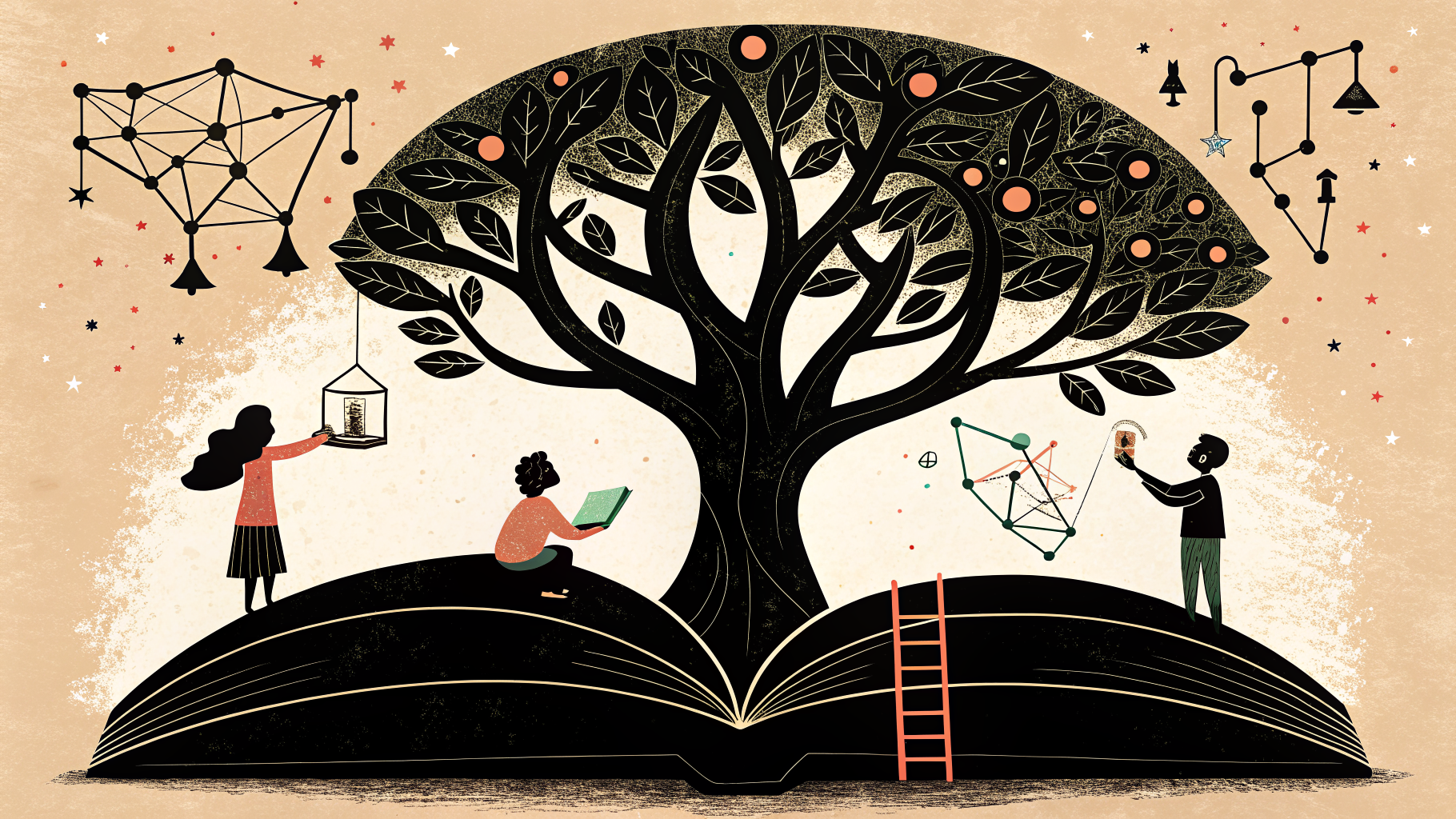 Uma professora de matemática revisando planos de aula K-12 ao lado de um tablet exibindo esboços de aulas gerados por IA e ferramentas de alinhamento de padrões