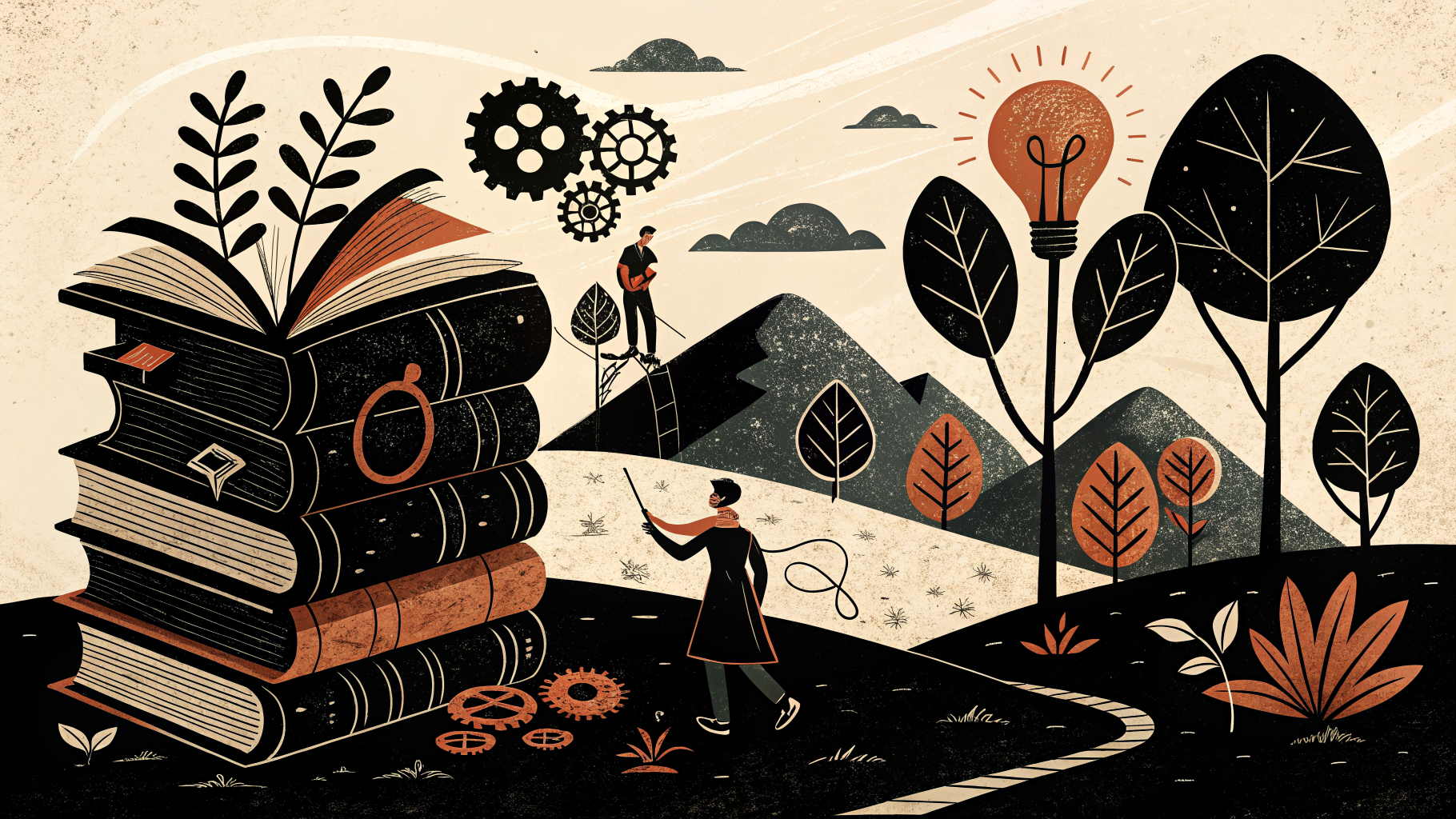 Professor planejando aula com caderno aberto, materiais coloridos e tablet sobre a mesa