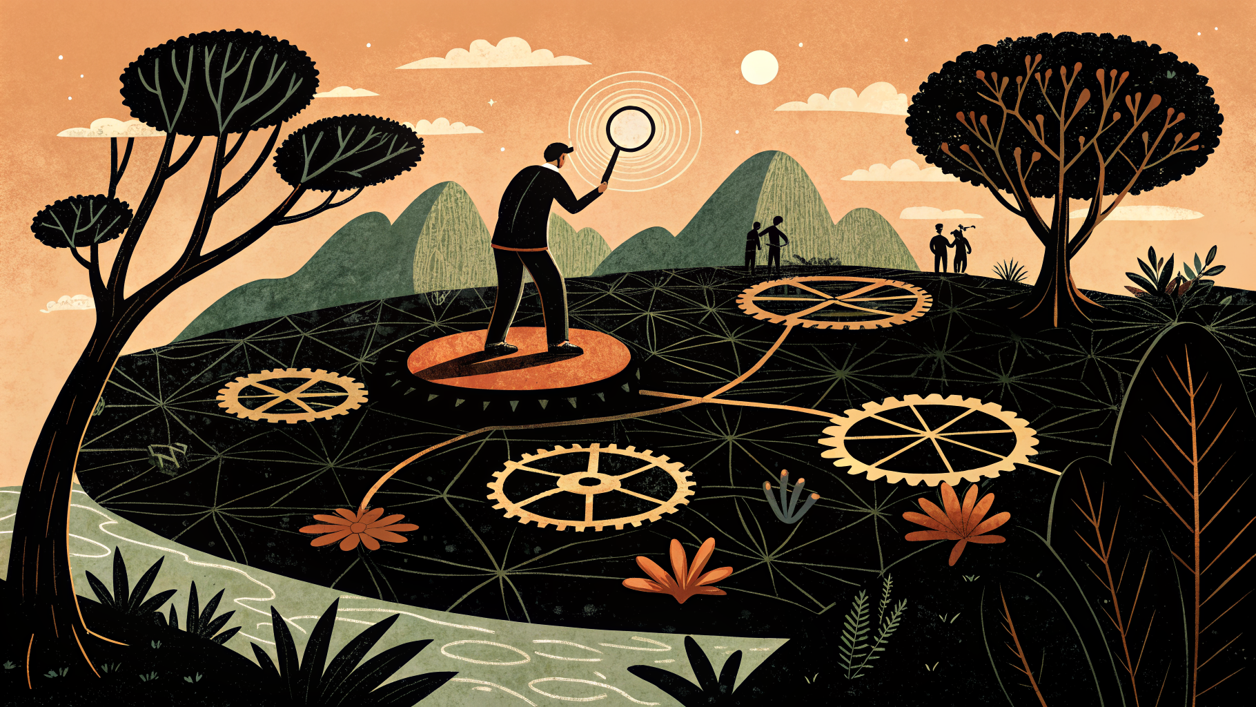 K-12 students engaged in a hands-on inquiry-based activity while a teacher facilitates discussion