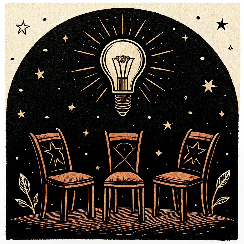 Warm illustration of collaborative learning in a classroom